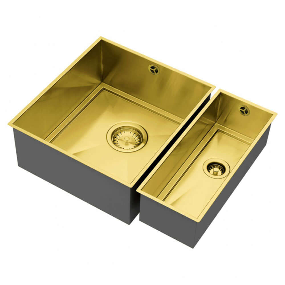 The 1810 Company Axixuno SET A -355U & 150U 1.5 Bowl Undermount Kitchen Sink & Waste