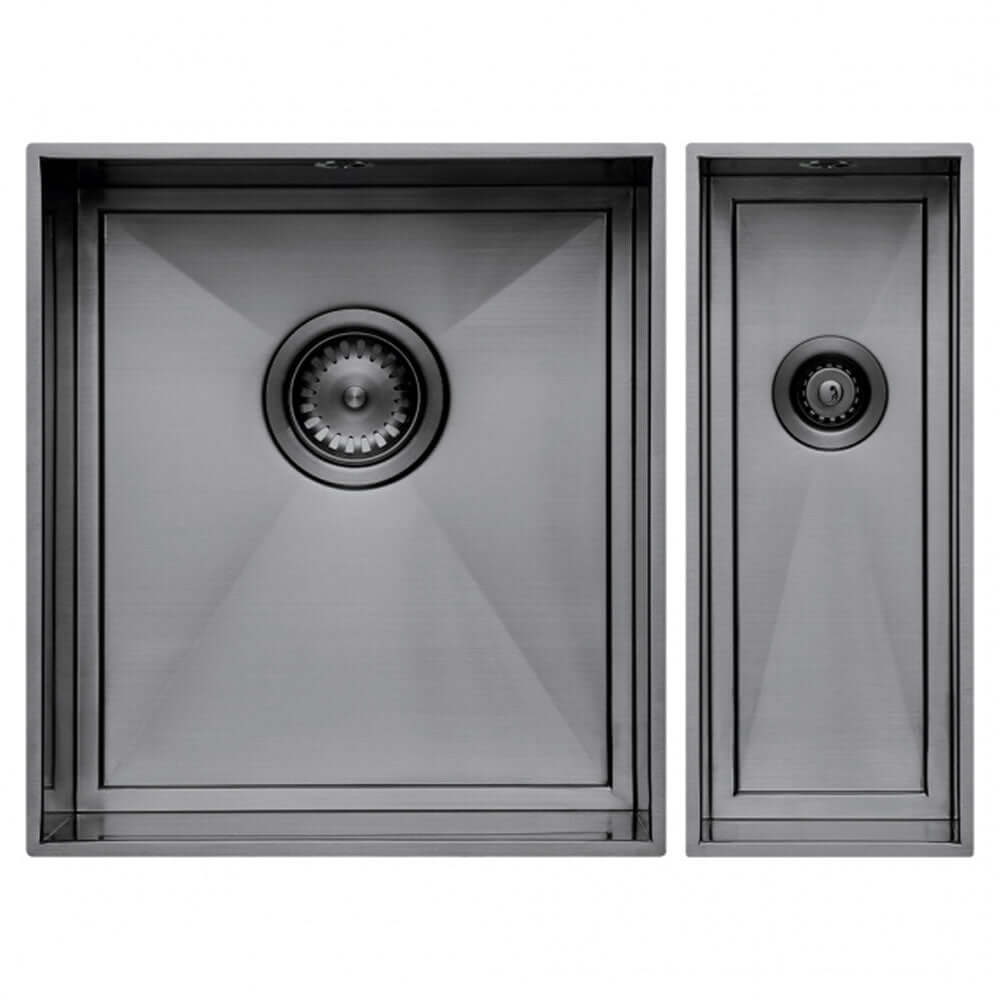 The 1810 Company Axixuno SET A -355U & 150U 1.5 Bowl Undermount Kitchen Sink & Waste