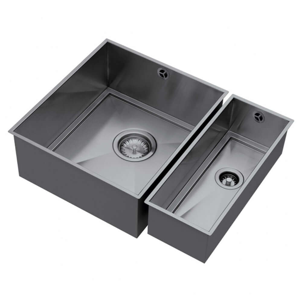 The 1810 Company Axixuno SET A -355U & 150U 1.5 Bowl Undermount Kitchen Sink & Waste