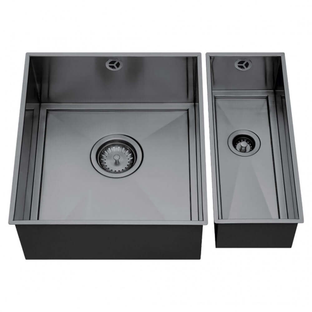 The 1810 Company Axixuno SET A -355U & 150U 1.5 Bowl Undermount Kitchen Sink & Waste