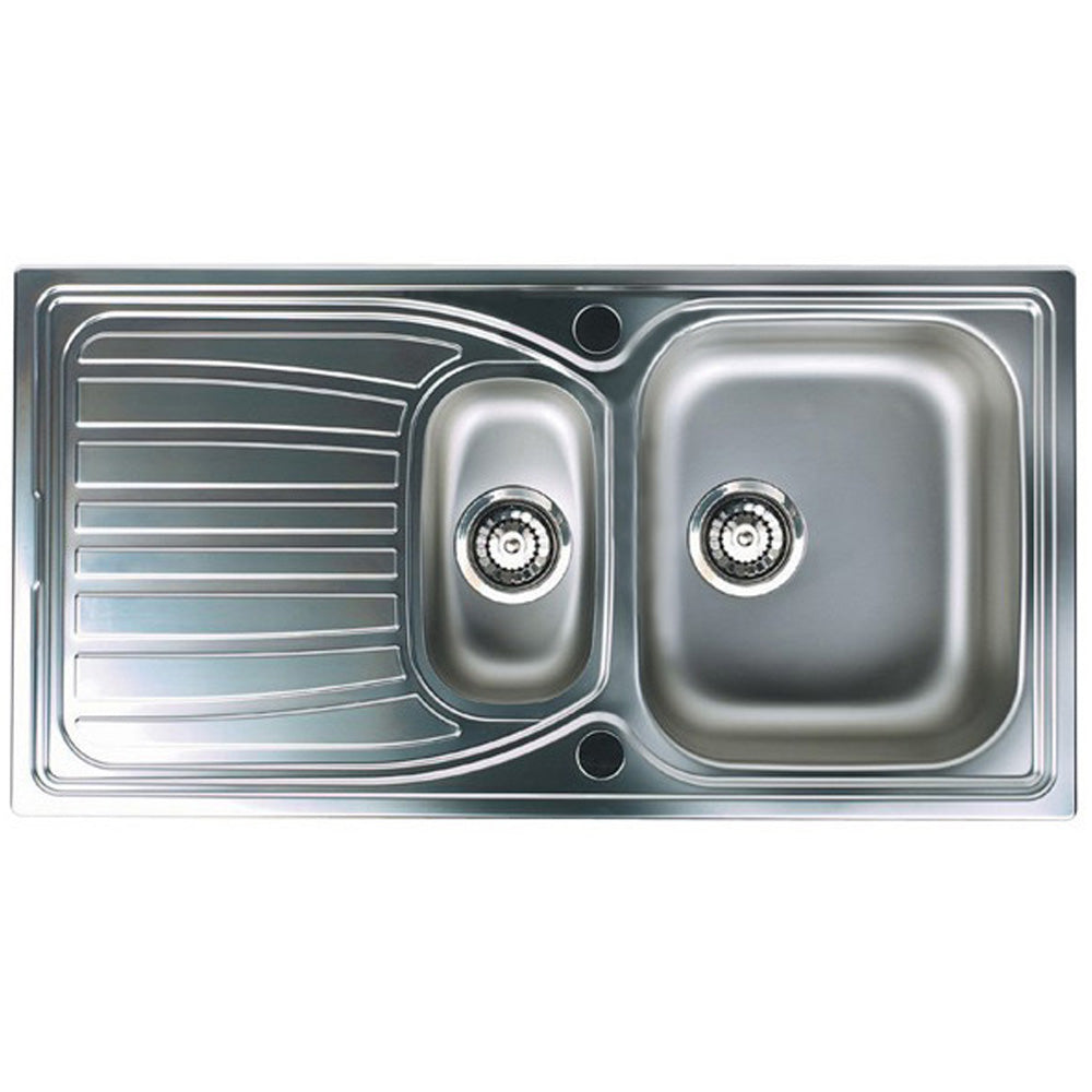 Astracast Alto 1.5 Bowl Brushed Stainless Steel Reversible Kitchen Sink & Waste