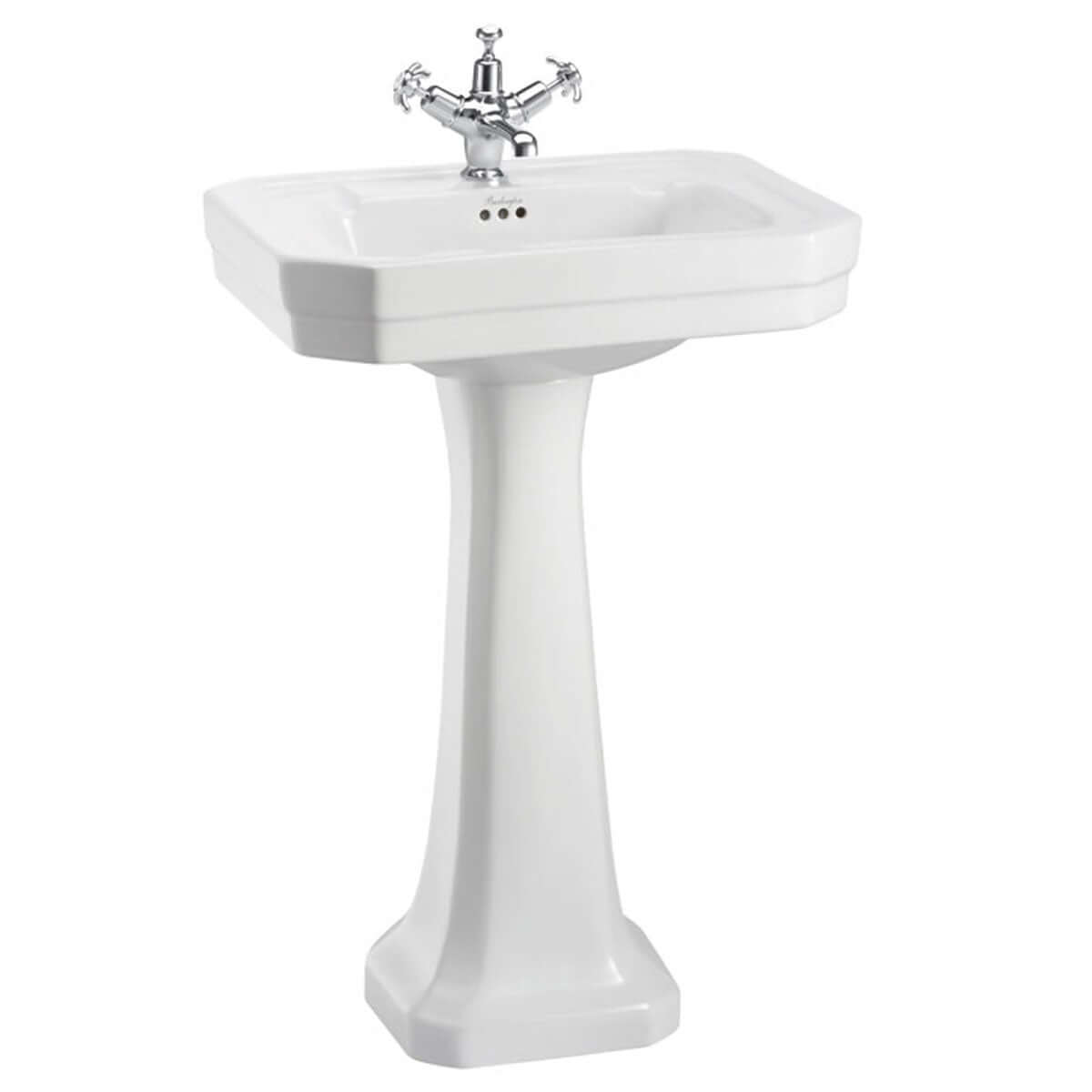 Burlington Victorian White 560mm Basin & Standard Pedestal