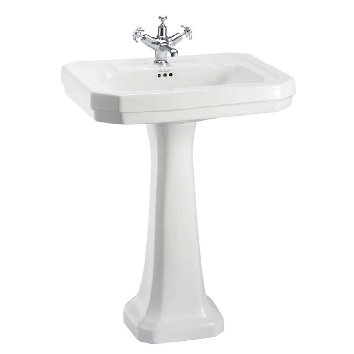 Burlington Victorian White 610mm Basin & Standard Pedestal