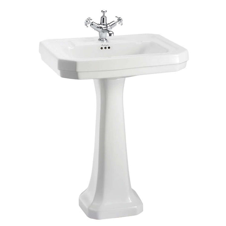 Burlington Victorian White 610mm Basin & Standard Pedestal