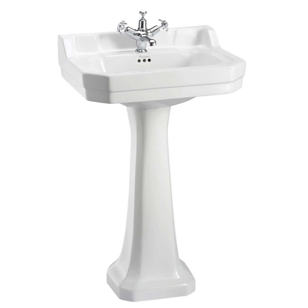 Burlington Edwardian White 560mm Basin with Standard Pedestal