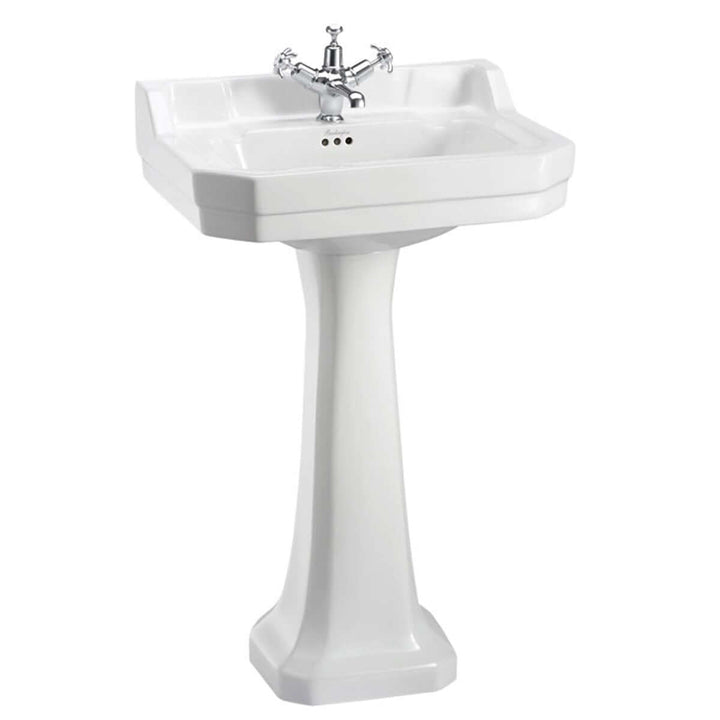 Burlington Edwardian White 560mm Basin with Standard Pedestal