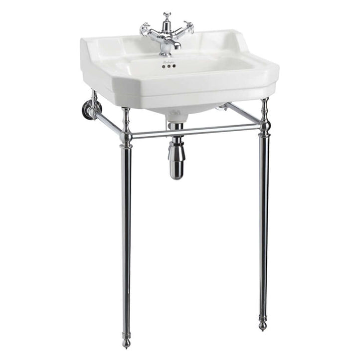 Burlington Edwardian White 560mm Basin with Basin Stand