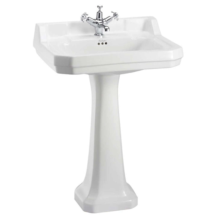 Burlington Edwardian White 610mm Basin & Standard Pedestal