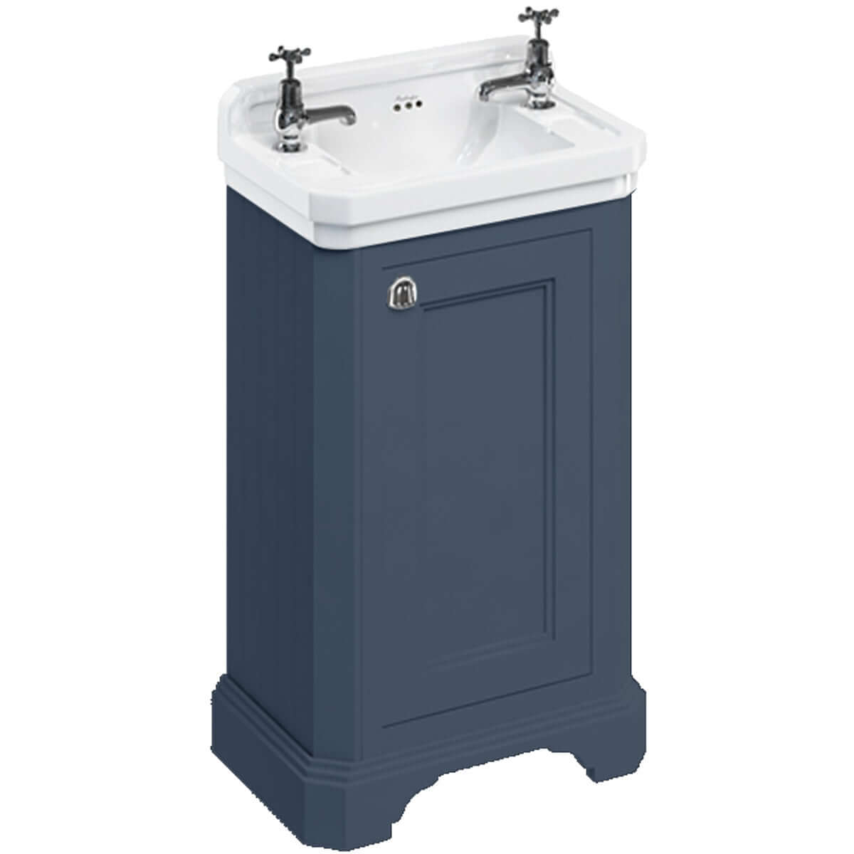 Burlington Edwardian Single Door Freestanding Vanity Unit with Cloakroom Basin