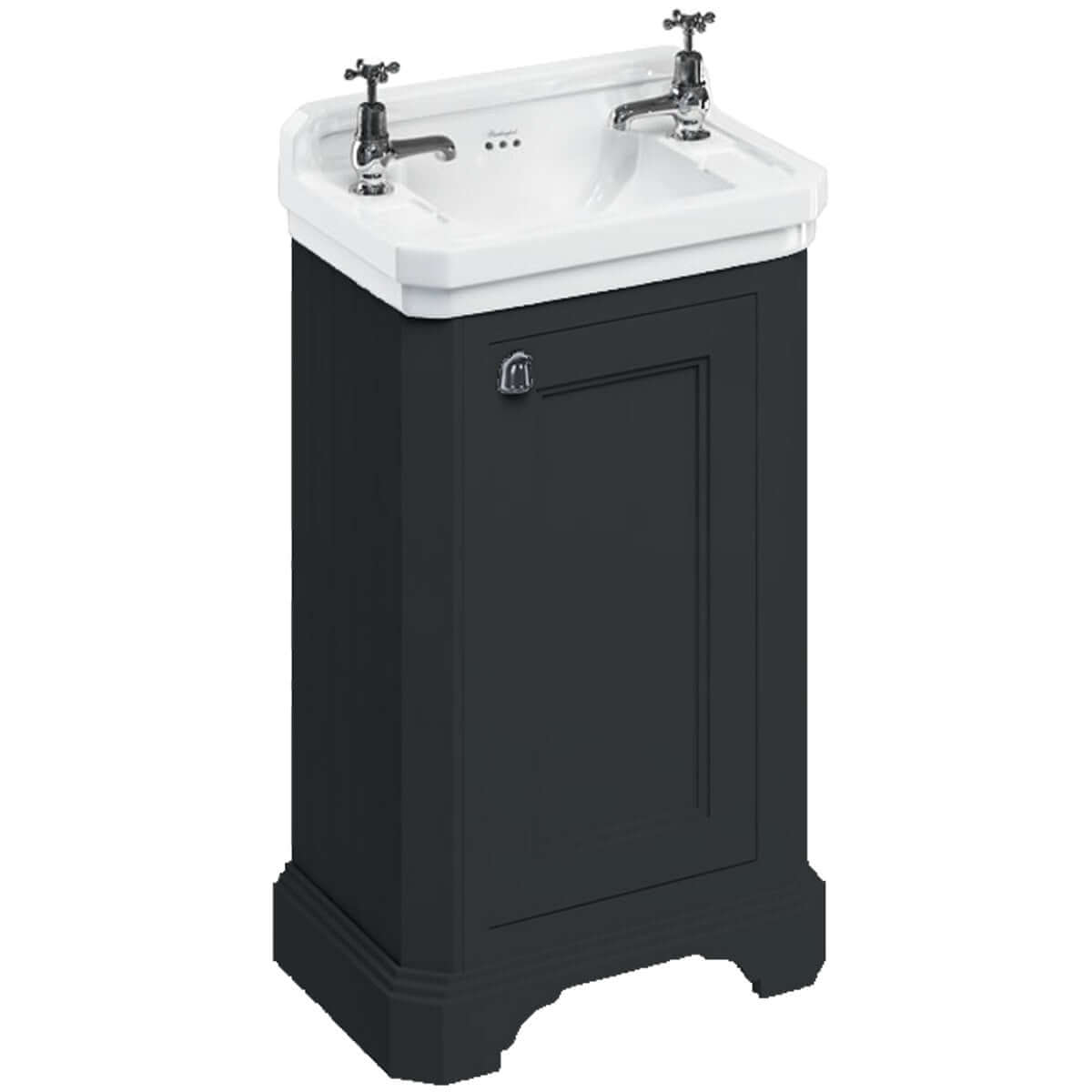 Burlington Edwardian Single Door Freestanding Vanity Unit with Cloakroom Basin