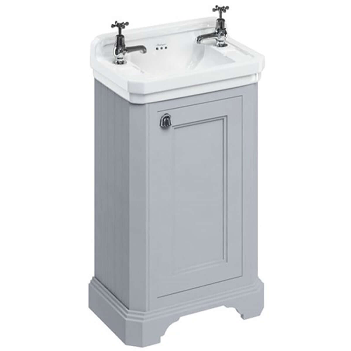 Burlington Edwardian Single Door Freestanding Vanity Unit with Cloakroom Basin