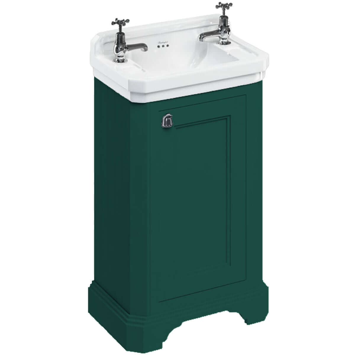 Burlington Edwardian Single Door Freestanding Vanity Unit with Cloakroom Basin