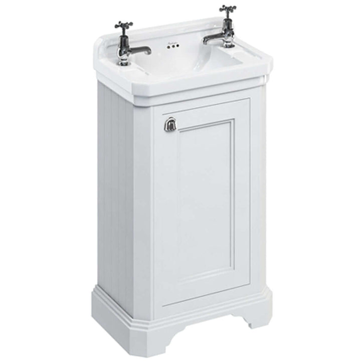 Burlington Edwardian Single Door Freestanding Vanity Unit with Cloakroom Basin