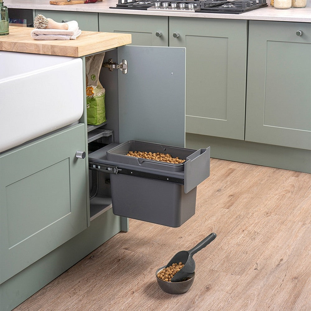 Caple Base Mounted 19L Single Kitchen Waste Bin for 300mm Cabinets