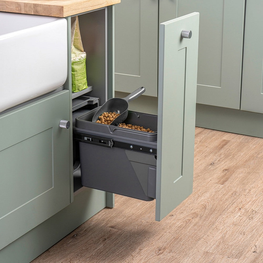 Caple Base Mounted 19L Single Kitchen Waste Bin for 300mm Cabinets