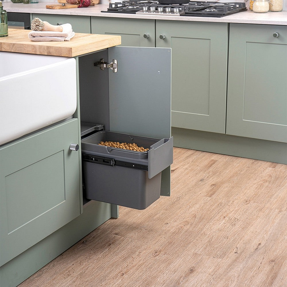 Caple Base Mounted 19L Single Kitchen Waste Bin for 300mm Cabinets