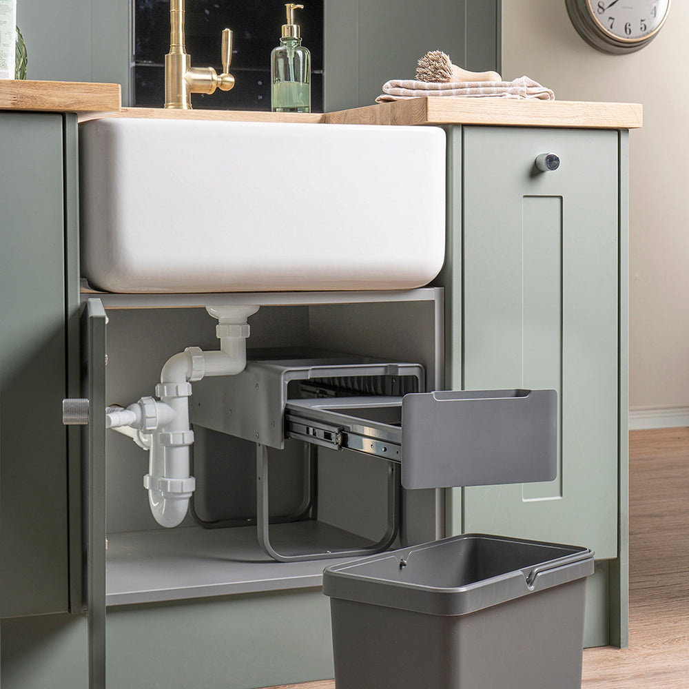 Caple Base Mounted 22L Single KItchen Waste Bin for 300mm Cabinets