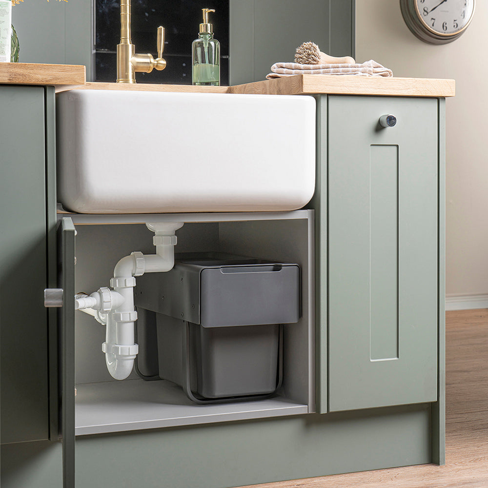 Caple Base Mounted 22L Single KItchen Waste Bin for 300mm Cabinets