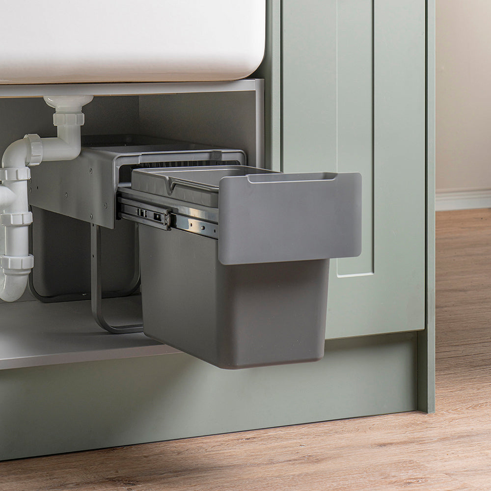Caple Base Mounted 22L Single KItchen Waste Bin for 300mm Cabinets