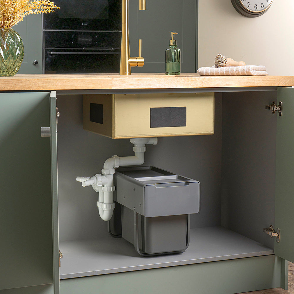 Caple Base Mounted 22L Single KItchen Waste Bin for 300mm Cabinets