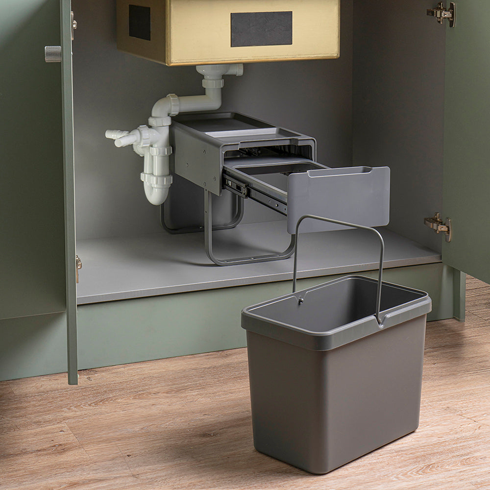Caple Base Mounted 22L Single KItchen Waste Bin for 300mm Cabinets