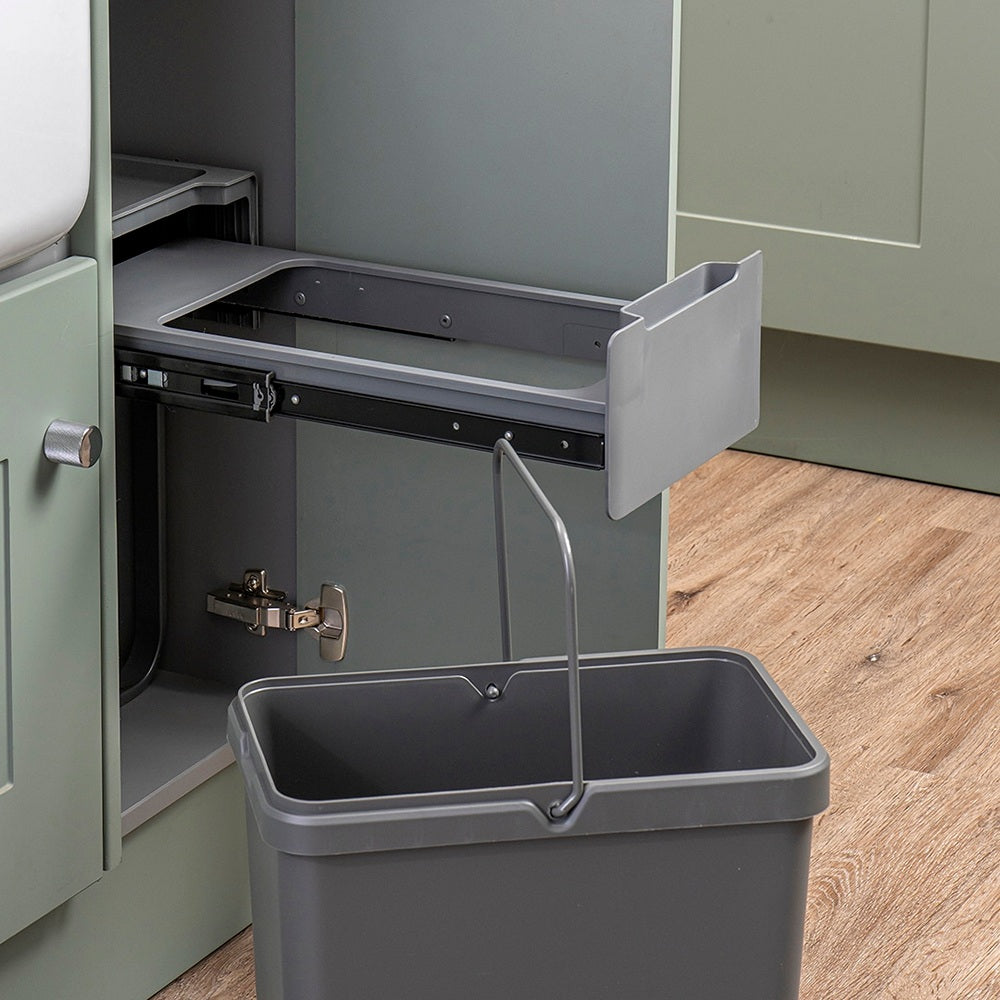 Caple Base Mounted 25L Single Kitchen Waste Bin for 300mm Cabinets
