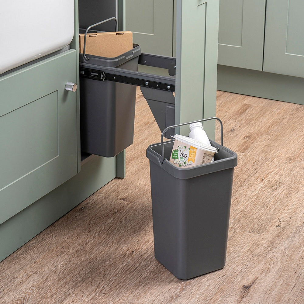 Caple Base Mounted 28L (2x14L) Dual Kitchen Waste Bin for 300mm Cabinets