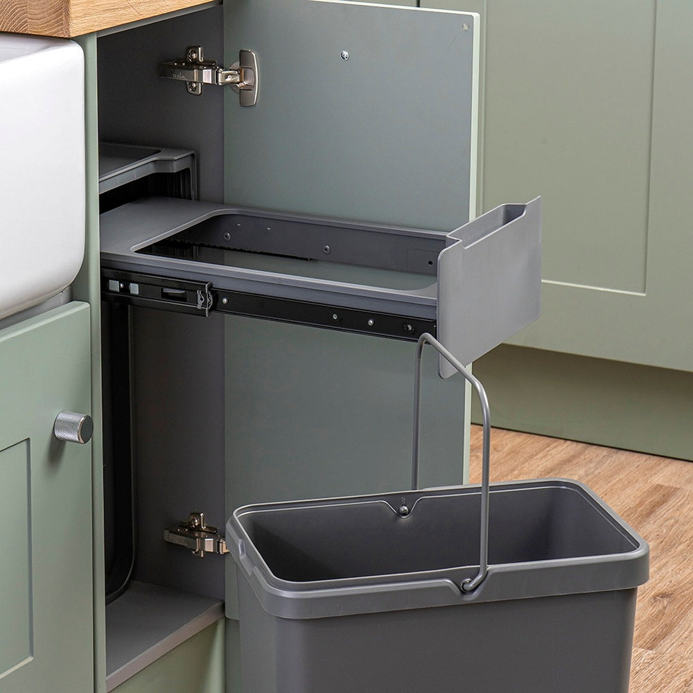 Caple Base Mounted 30L Single Kitchen Waste Bin for 300mm Cabinets