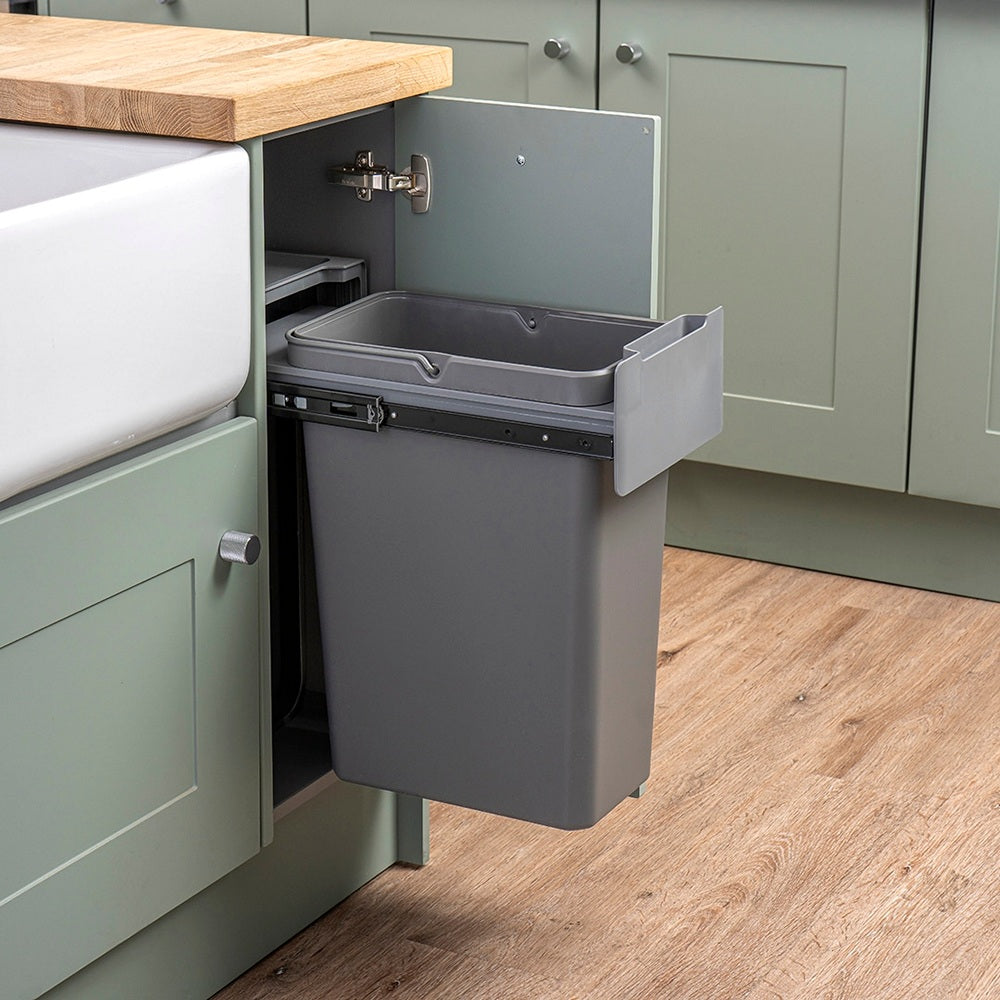 Caple Base Mounted 30L Single Kitchen Waste Bin for 300mm Cabinets
