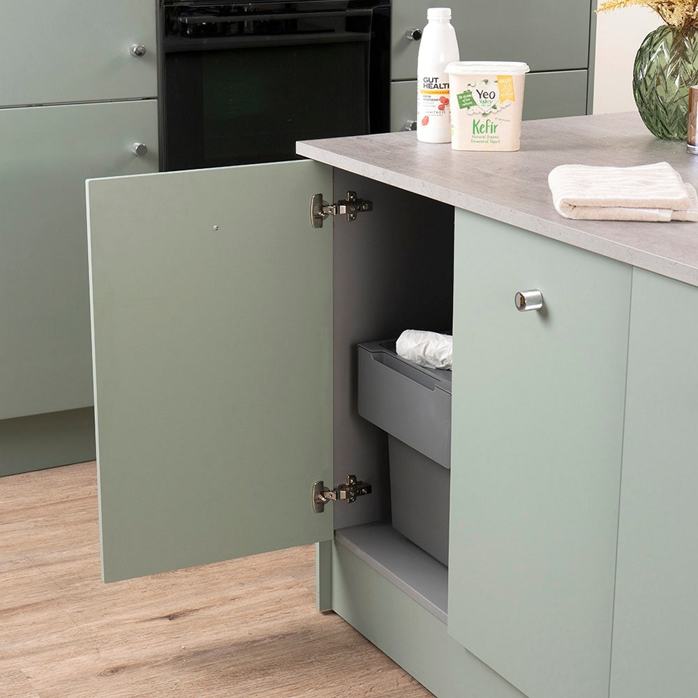 Caple Base Mounted 36L (2x18L) Dual Kitchen Waste Bin For 400mm Cabinets