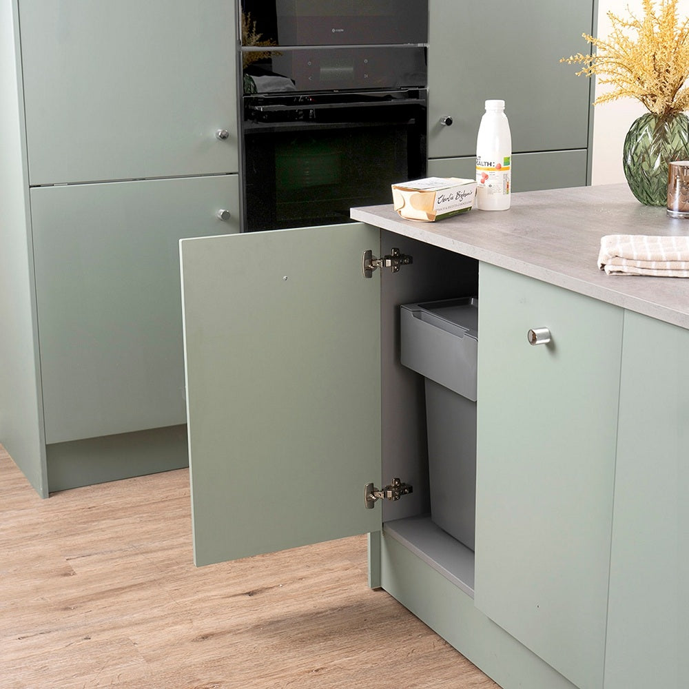 Caple Base Mounted 52L (2x18L) Dual Kitchen Waste Bin for 400mm Cabinets