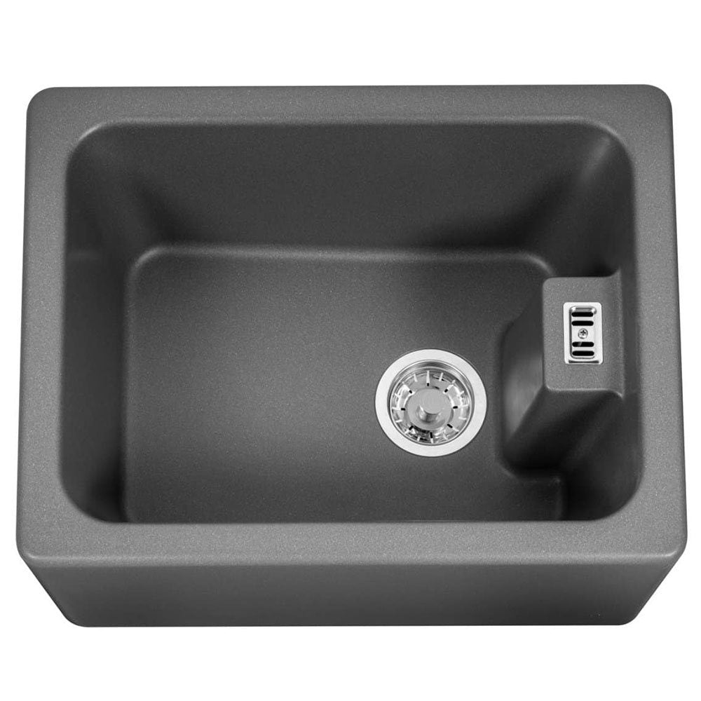 Caple Geotech Belfast 1.0 Bowl Grey Granite Sink & Waste - BELGR