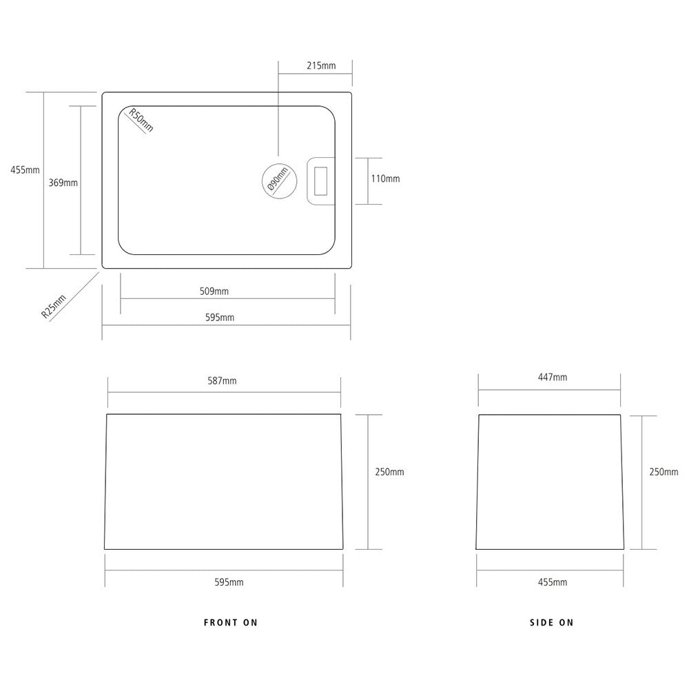 Caple Geotech Belfast 1.0 Bowl Grey Granite Sink & Waste - BELGR