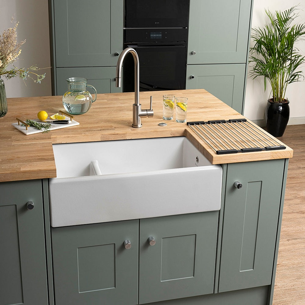 Caple Blagdon 1.5 Bowl White Ceramic Sink BLAGDON