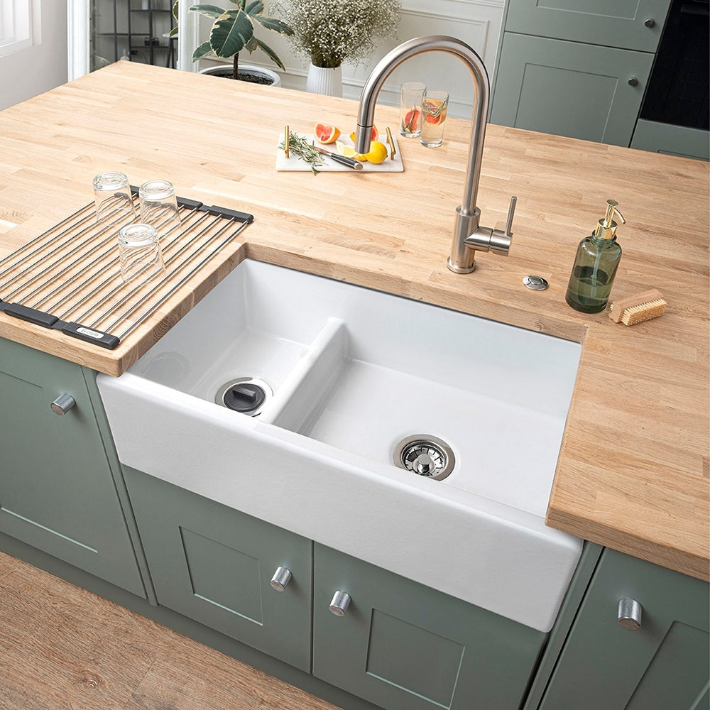 Caple Blagdon 1.5 Bowl White Ceramic Sink BLAGDON