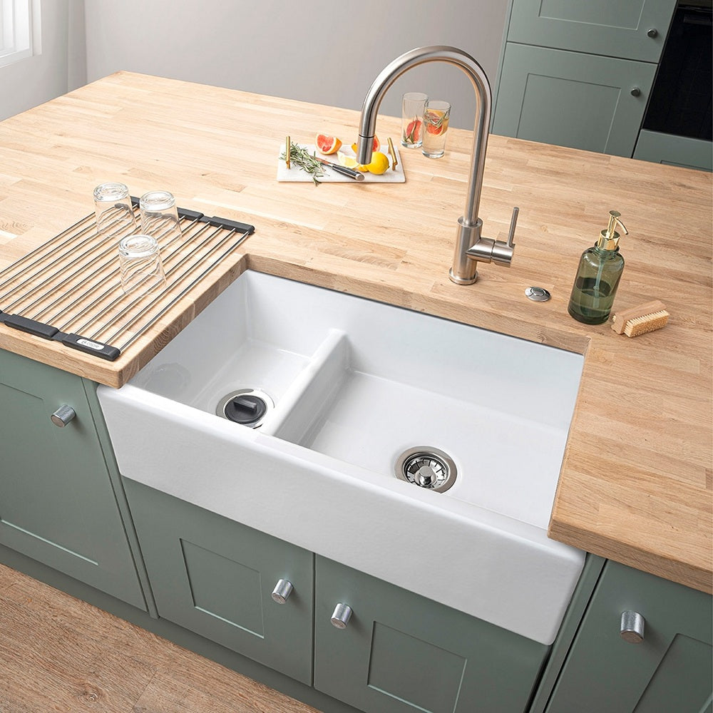 Caple Blagdon 1.5 Bowl White Ceramic Sink BLAGDON