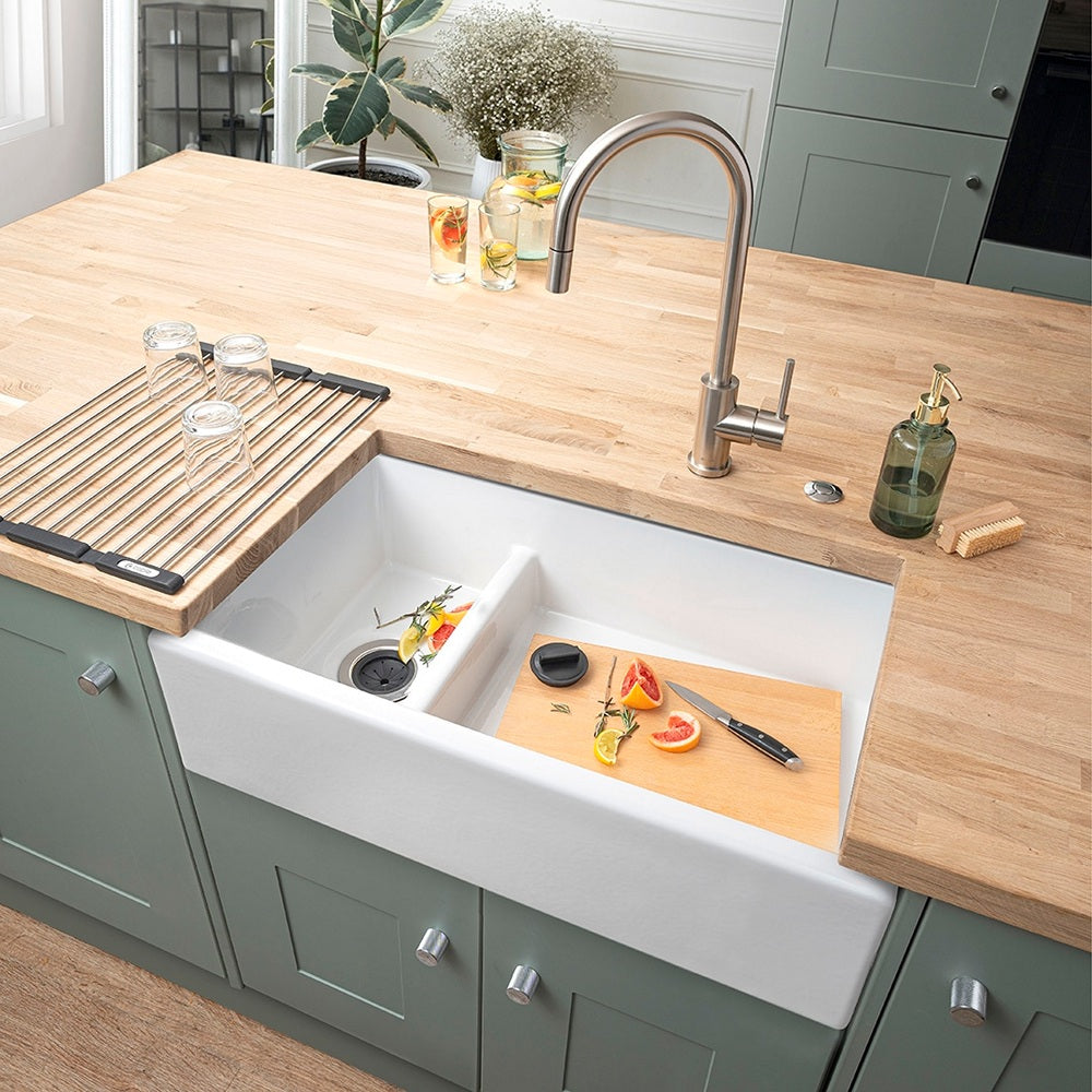Caple Blagdon 1.5 Bowl White Ceramic Sink BLAGDON