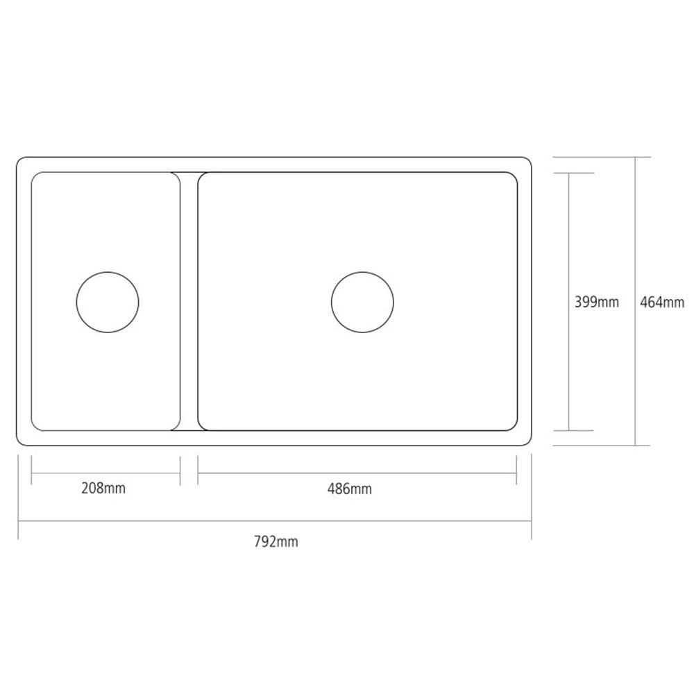 Caple Blagdon 1.5 Bowl White Ceramic Sink BLAGDON