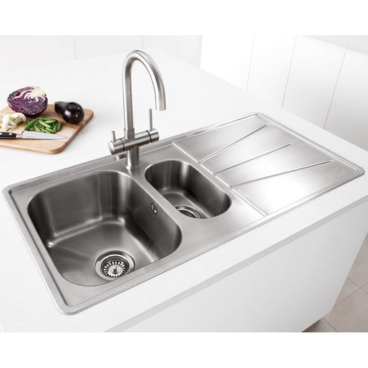Caple Blaze 150 1.5 Bowl Stainless Steel Kitchen Sink & Waste BZ150