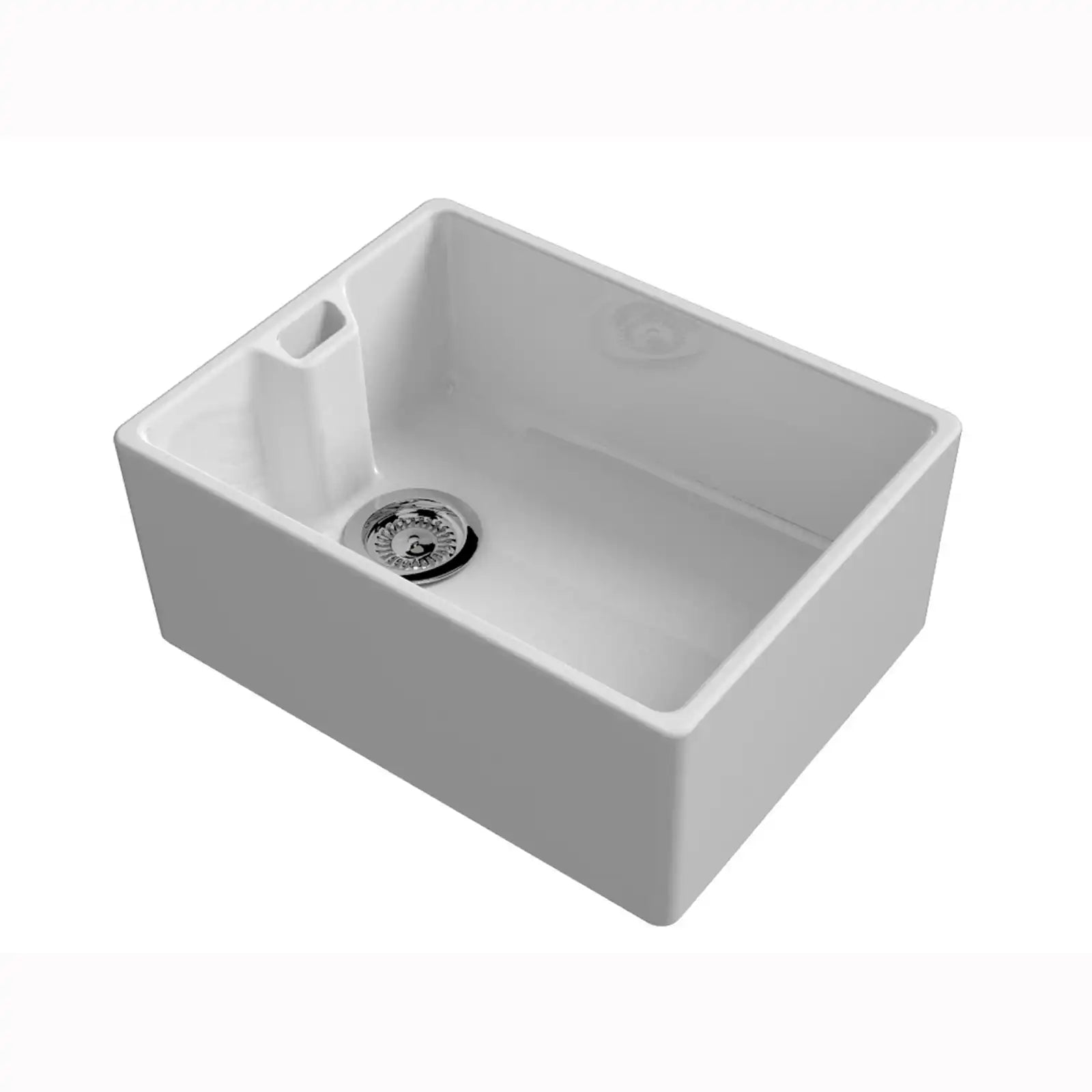 Reginox Belfast 1.0 Bowl White Ceramic Kitchen Sink c/w Waste