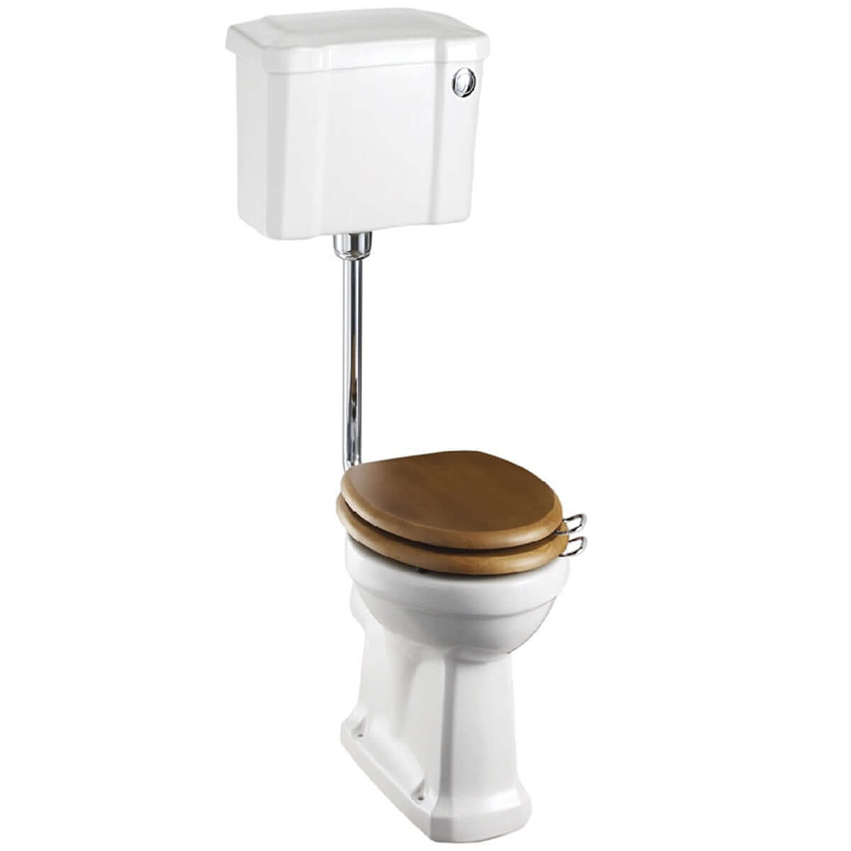 Burlington Standard White Low Level WC Toilet Pan with 440 Front Push Button Cistern