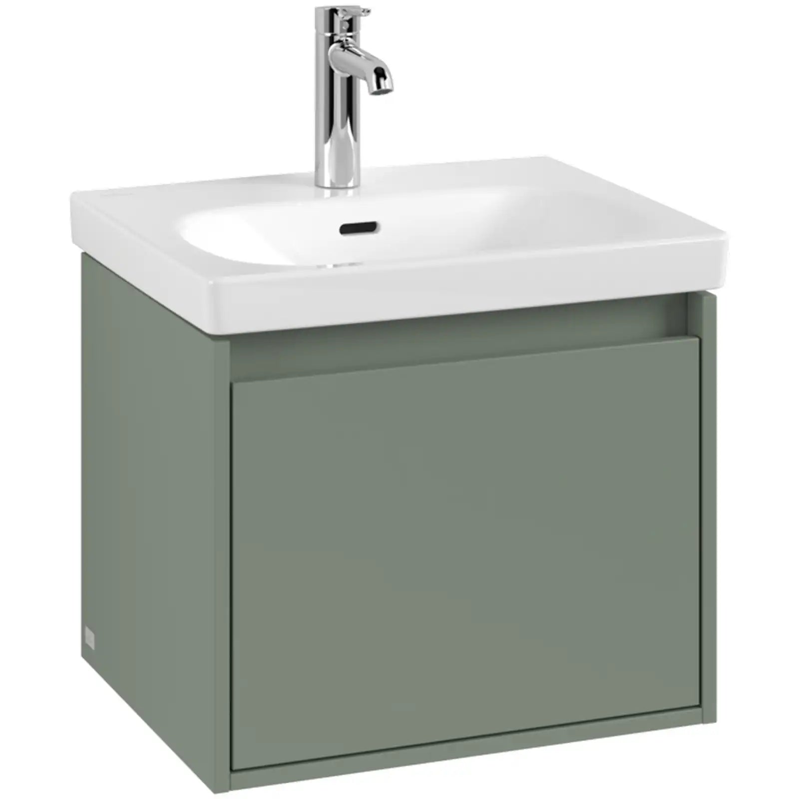Villeroy & Boch Skyla Soft Green 1 Pull Out Element Vanity Unit & White Alpin Washbasin C78300AF+5A515501