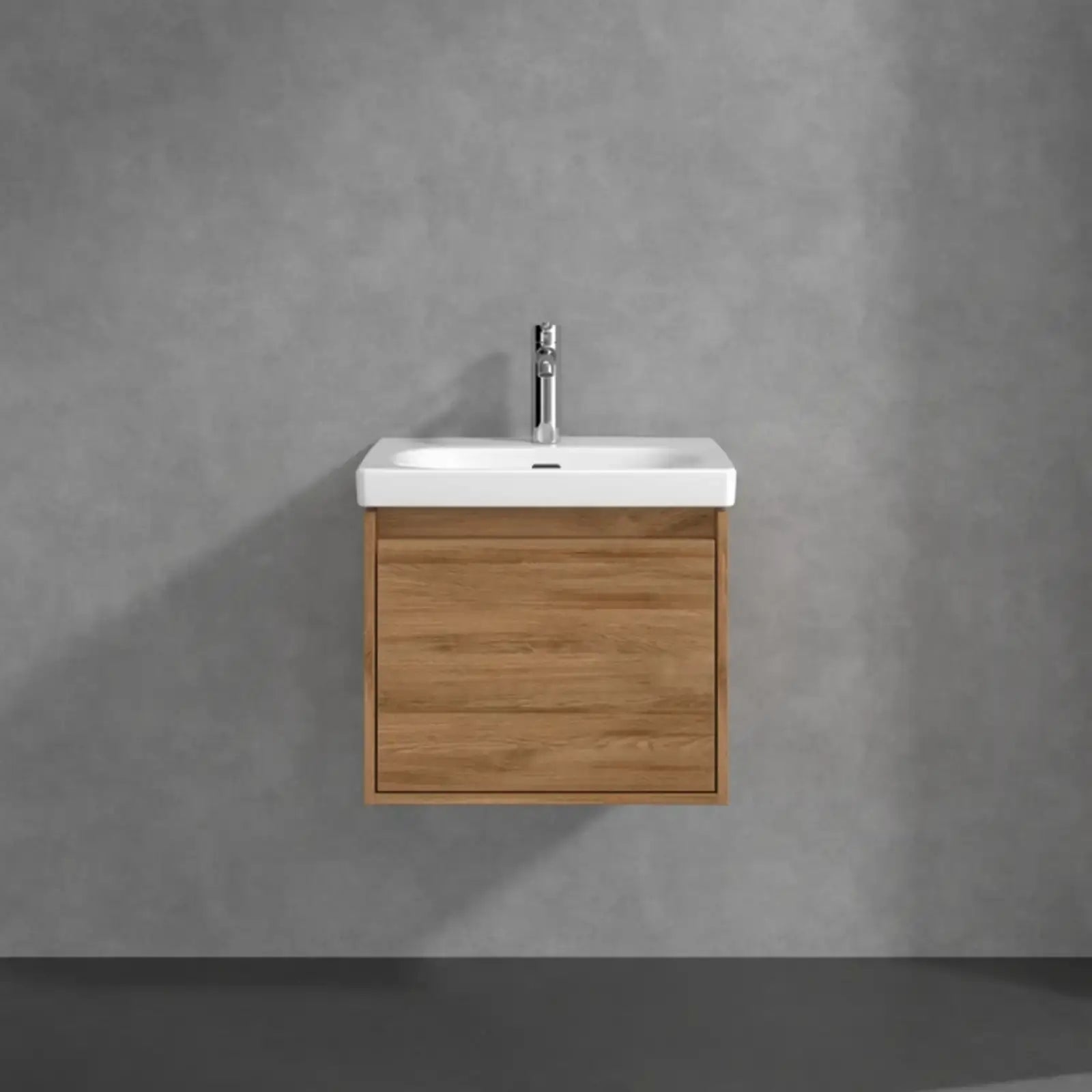 Villeroy & Boch Skyla Oak Kansas 1 Pull Out Element Vanity Unit & White Alpin Washbasin C78300RH+5A515501