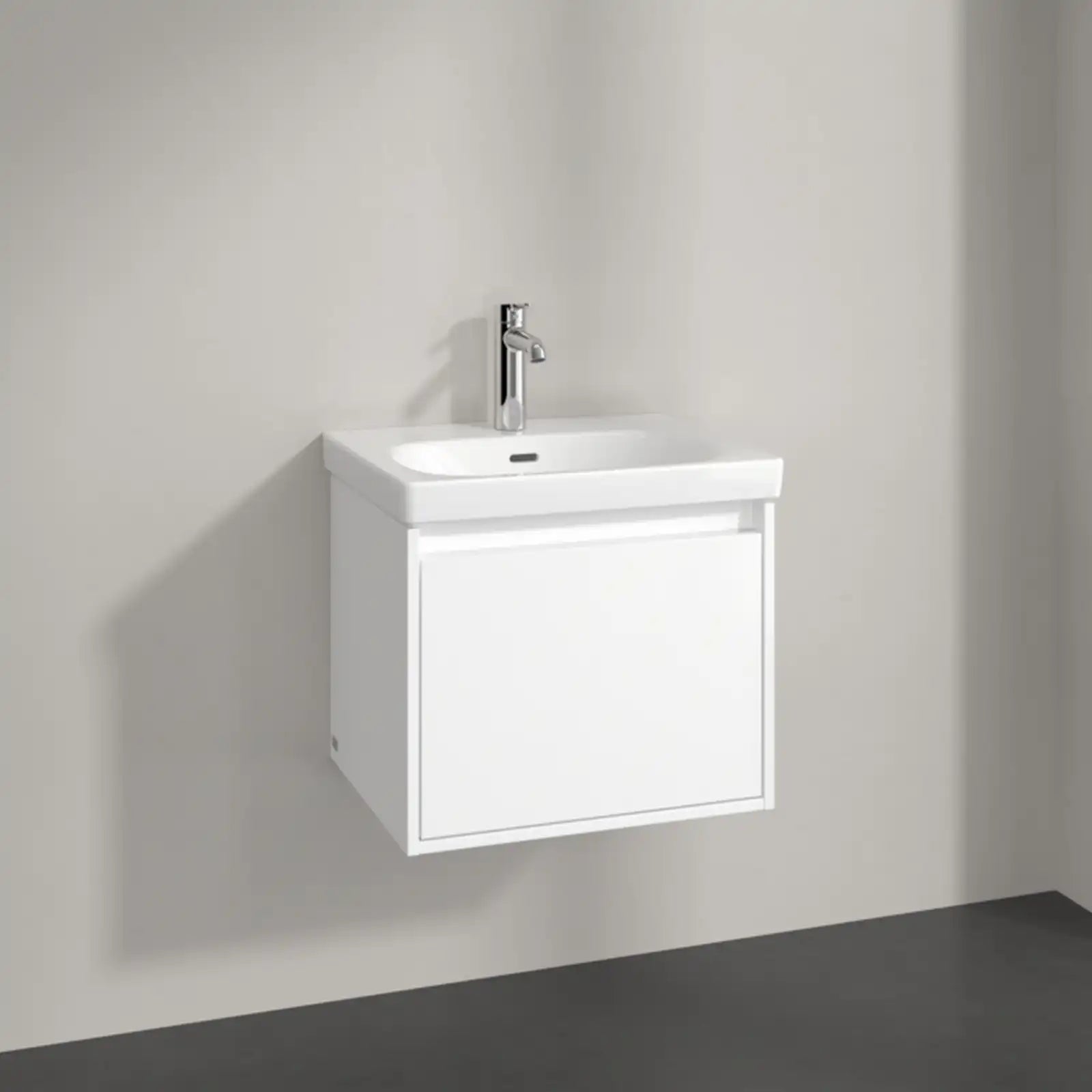 Villeroy & Boch Skyla Brilliant White 1 Pull Out Element Vanity Unit & White Alpin Washbasin C78300VE+5A515501