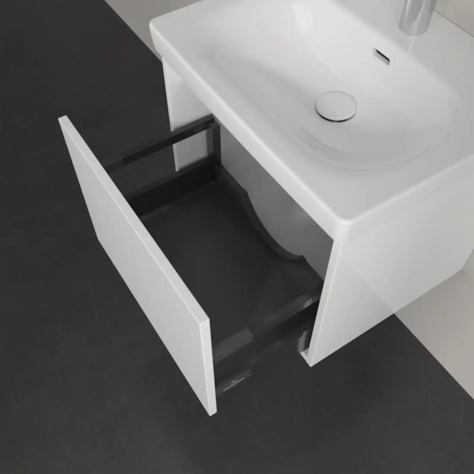 Villeroy & Boch Skyla Brilliant White 1 Pull Out Element Vanity Unit & White Alpin Washbasin C78300VE+5A515501