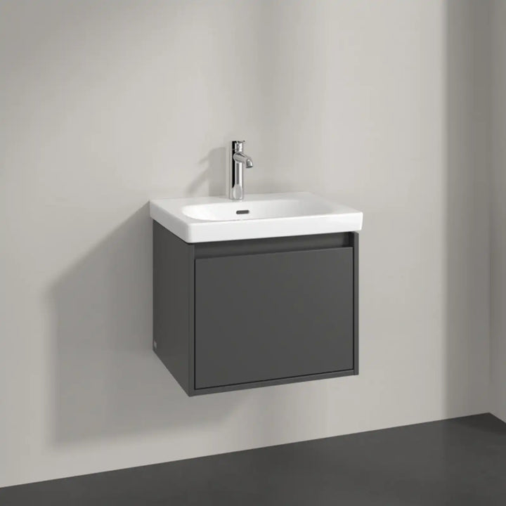 Villeroy & Boch Skyla Graphite 1 Pull Out Element Vanity Unit & White Alpin Washbasin C78300VR+5A515501