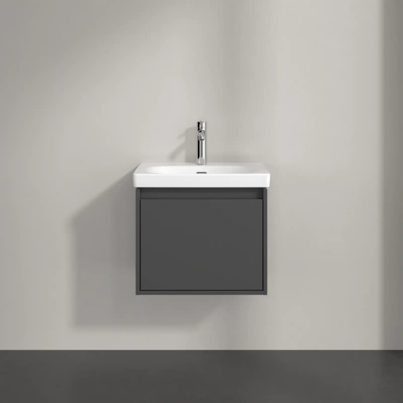Villeroy & Boch Skyla Graphite 1 Pull Out Element Vanity Unit & White Alpin Washbasin C78300VR+5A515501