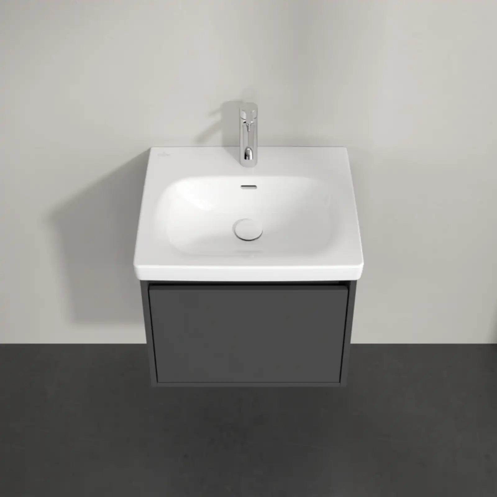 Villeroy & Boch Skyla Graphite 1 Pull Out Element Vanity Unit & White Alpin Washbasin C78300VR+5A515501