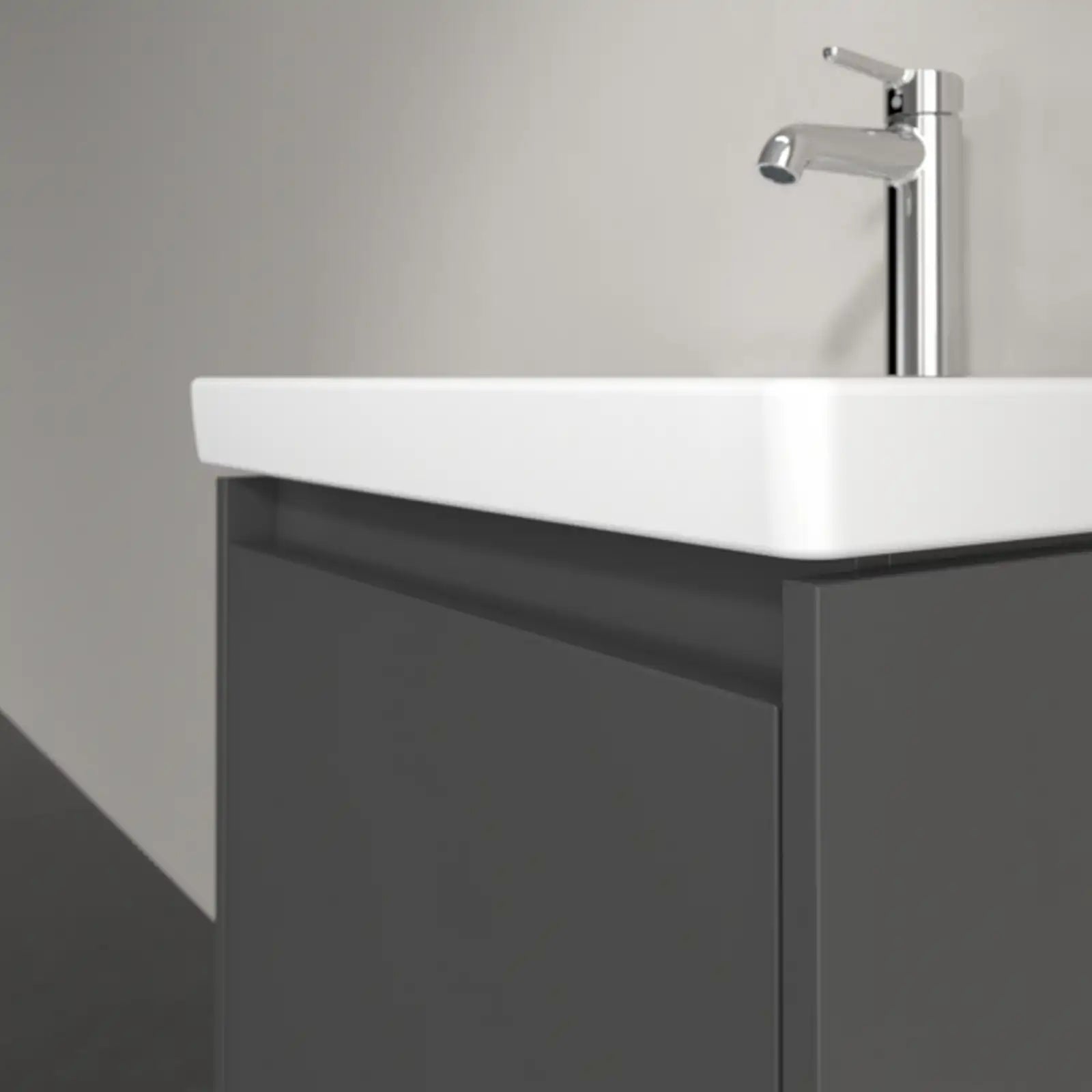 Villeroy & Boch Skyla Graphite 1 Pull Out Element Vanity Unit & White Alpin Washbasin C78300VR+5A515501