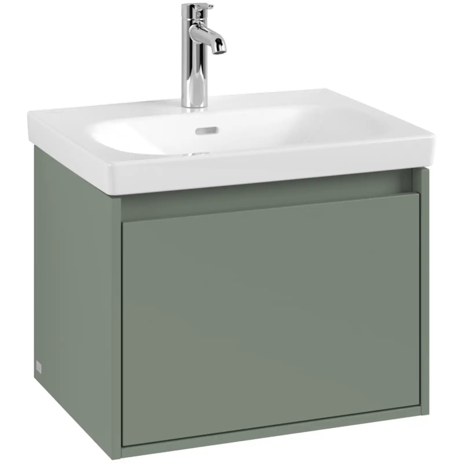Villeroy & Boch Skyla Soft Green 1 Pull Out Element Vanity Unit & White Alpin Washbasin C78400AF+5A516001